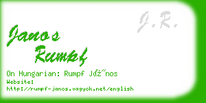 janos rumpf business card